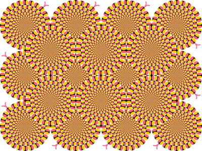 The circles are actually completely stationary. Your mind guesses wrong.